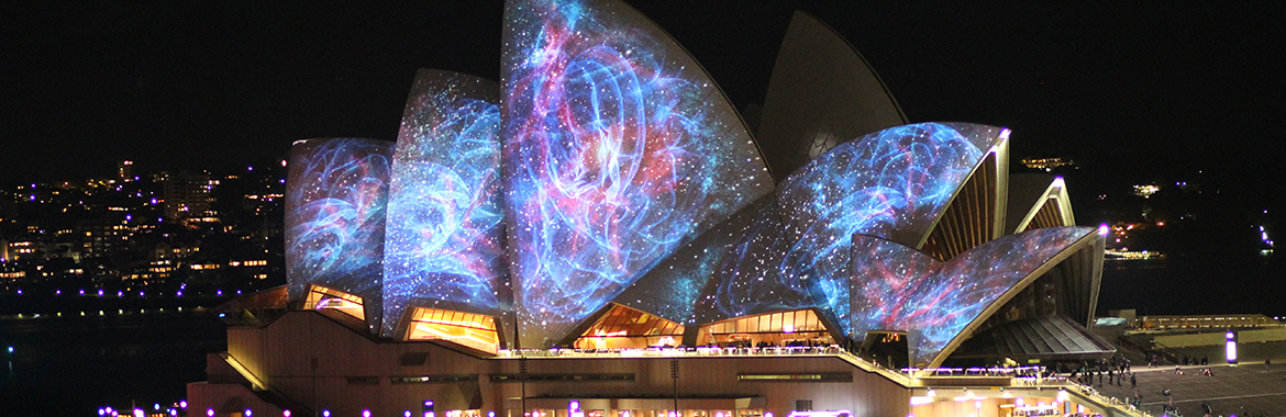 Sydney symphony hall lit up